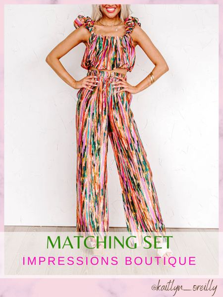 Cute matching set from impressions boutique for summer outfit. 

Taylor Swift Concert , country concert , sandals , white dress , dresses , mini dress , midi dress , shift dress, chunky sneakers , sandals , taylor swift concert , maternity , bump matching set , spring outfits , tshirt dress , festival , curves , friendly dress , bump , maternity dress , maternity vacation outfit , festival , maxi dress , swing dress , baby doll dress , vacation dress , date night , vacation outfits , swim , swimwear , swimsuit , bikini , one piece swimsuit , cover up , swimsuit cover ups , afforable , travel , travel outfit  #LTKswim #LTKtravel  #LTKunder100 #LTKunder50 #LTKsalealert #LTKFind #LTKSeasonal #LTKstyletip #LTKbump #LTKfit 
#LTKshoecrush 
