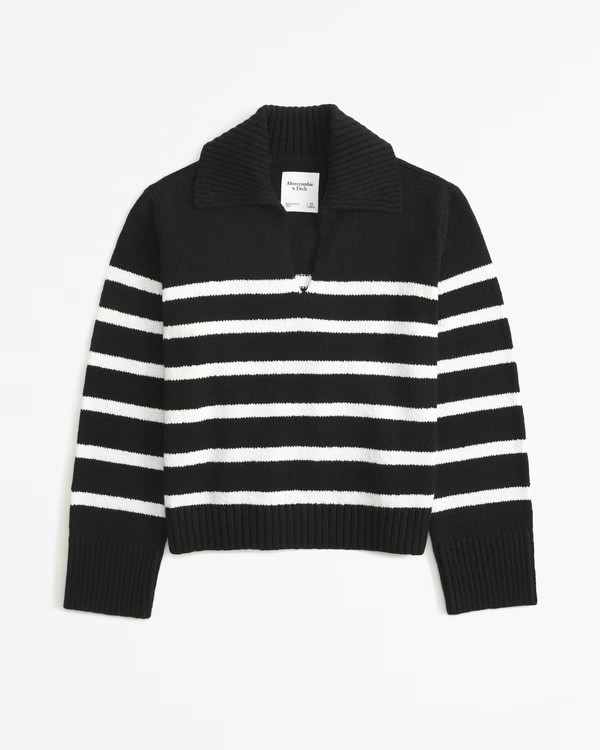 Women's Textural Notch-Neck Sweater | Women's Tops | Abercrombie.com | Abercrombie & Fitch (US)