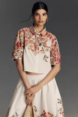 Maeve Lantern-Sleeve Blouse | Anthropologie (US)