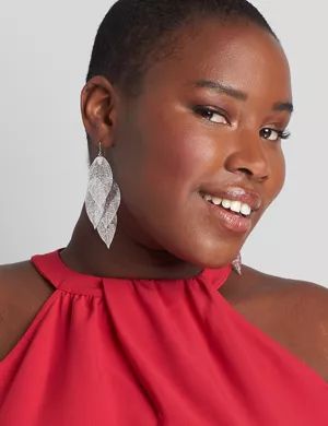 Layered Leaf Statement Earrings | Lane Bryant (US)