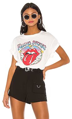 DAYDREAMER Rolling Stones Cloud & Stars Boyfriend Tee in Vintage White from Revolve.com | Revolve Clothing (Global)