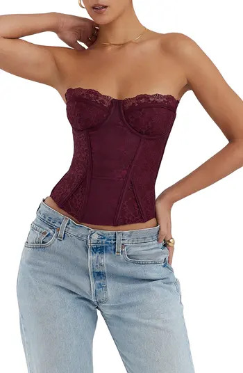 Straples Lace Corset Top | Nordstrom