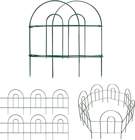 Amagabeli Decorative Garden Fence 18in x50ft Rustproof Green Iron Landscape Wire Folding Fencing ... | Amazon (US)