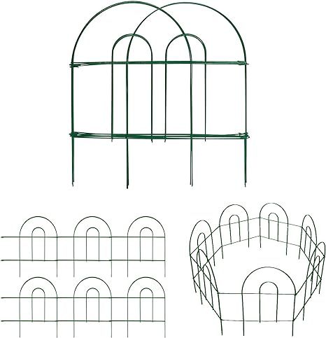 Amagabeli Decorative Garden Fence 18in x50ft Rustproof Green Iron Landscape Wire Folding Fencing ... | Amazon (US)
