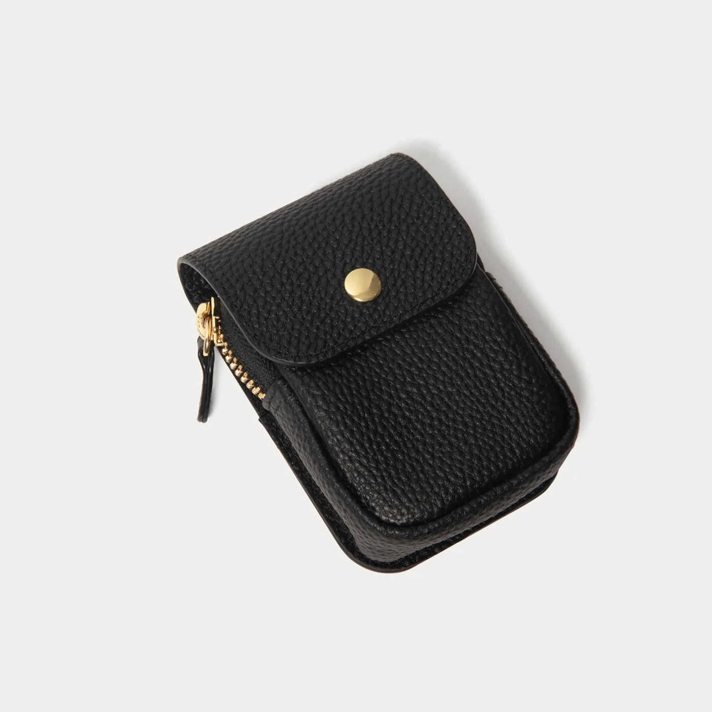 Remi Magnetic Zipper Pouch - Black/Gold | Bandolier