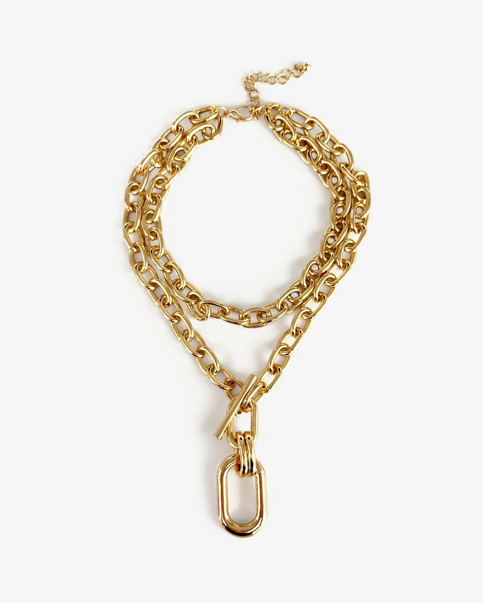 Chunky Chain Link Necklace - Gold | Boston Proper