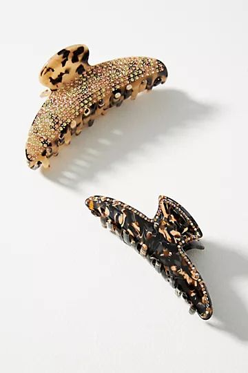 Set of Two Embellished Hair Clips | Anthropologie (US)