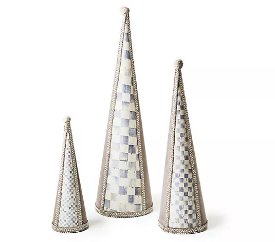 MacKenzie- Childs Set of 3 Crystal Palace Cone Trees - QVC.com | QVC