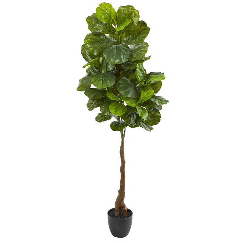 Artificial Fiddle Leaf Fig Tree in Pot | Wayfair North America