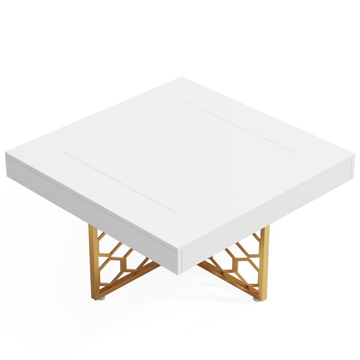 Tribesigns Modern Square Coffee Table with Gold Metal Frame for Living Room | Target