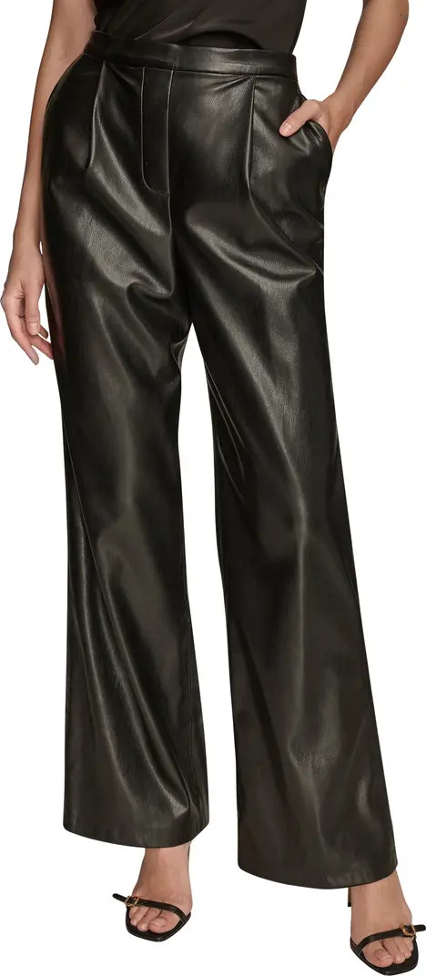Donna Karan New York Pull On Faux Leather Pants | Nordstrom | Nordstrom