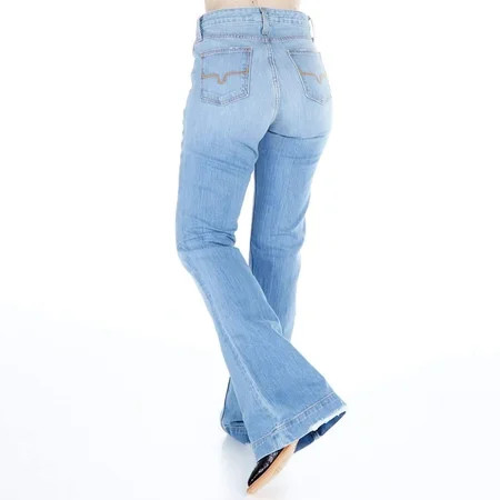 Kimes Ranch Womens JENNIFER-SF Jennifer Sugar Fade Flare Jeans 4x32 Denim | Walmart (US)