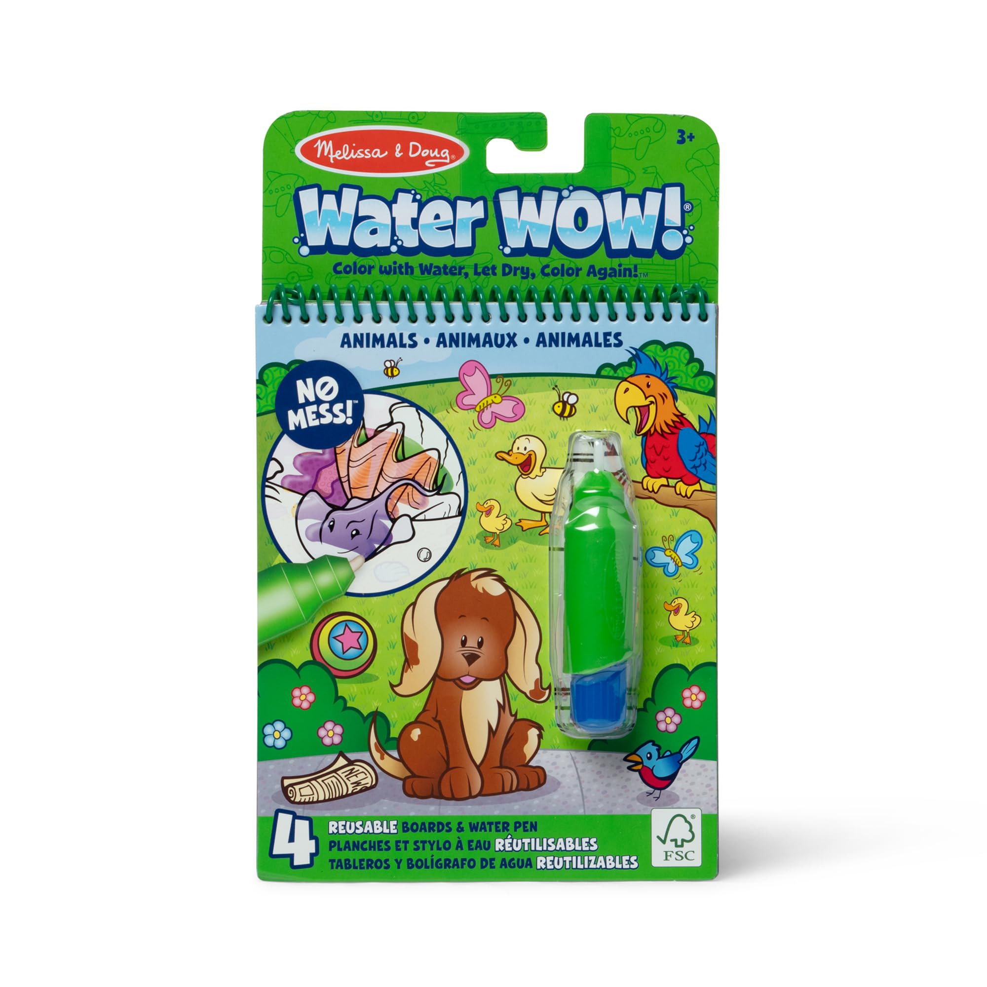 Melissa & Doug On the Go Water Wow! Mess Free Coloring Book, Reusable Water-Reveal Activity Pad, ... | Amazon (US)
