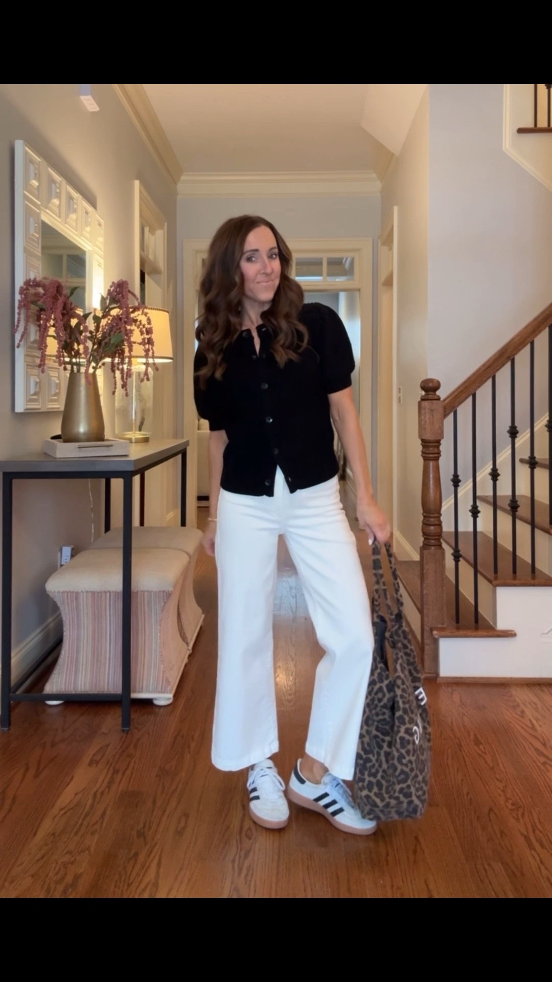 Elbow sleeve cardigan sweater. Nordstrom new arrival. 
Sweater S. Jeans down 1 size, 24. 

#LTKOver40 #LTKSeasonal #LTKPetite