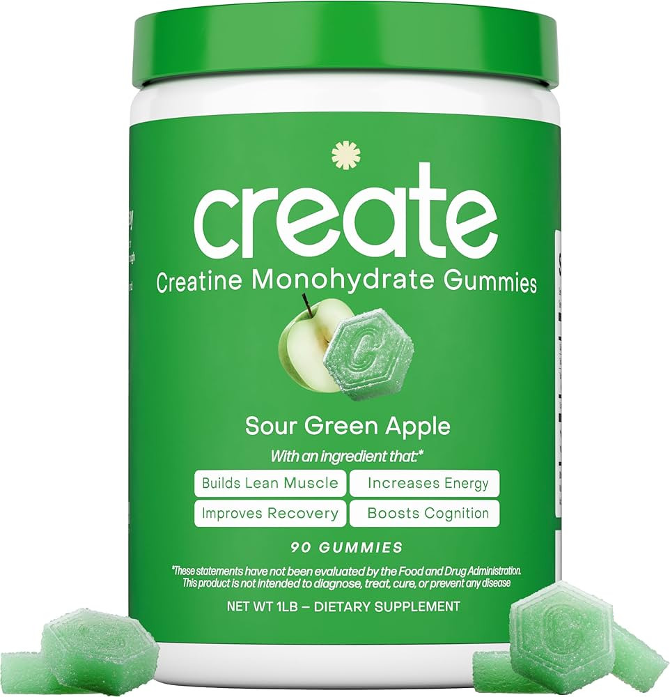 Create Creatine Monohydrate Gummies for Men & Women, Boost Focus, Strength, and Endurance, Anti-M... | Amazon (US)