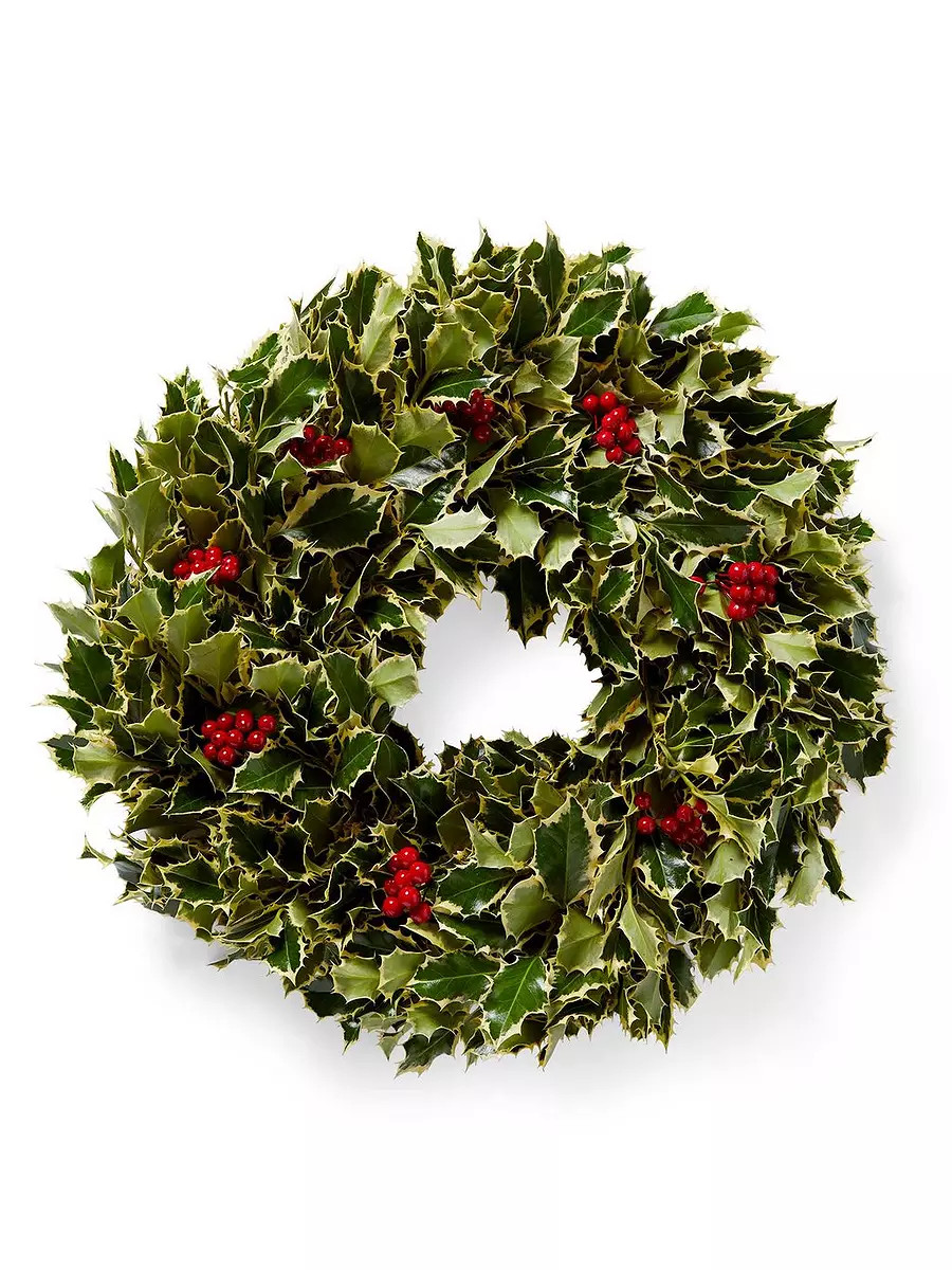 Fresh Holly Wreath | Serena and Lily