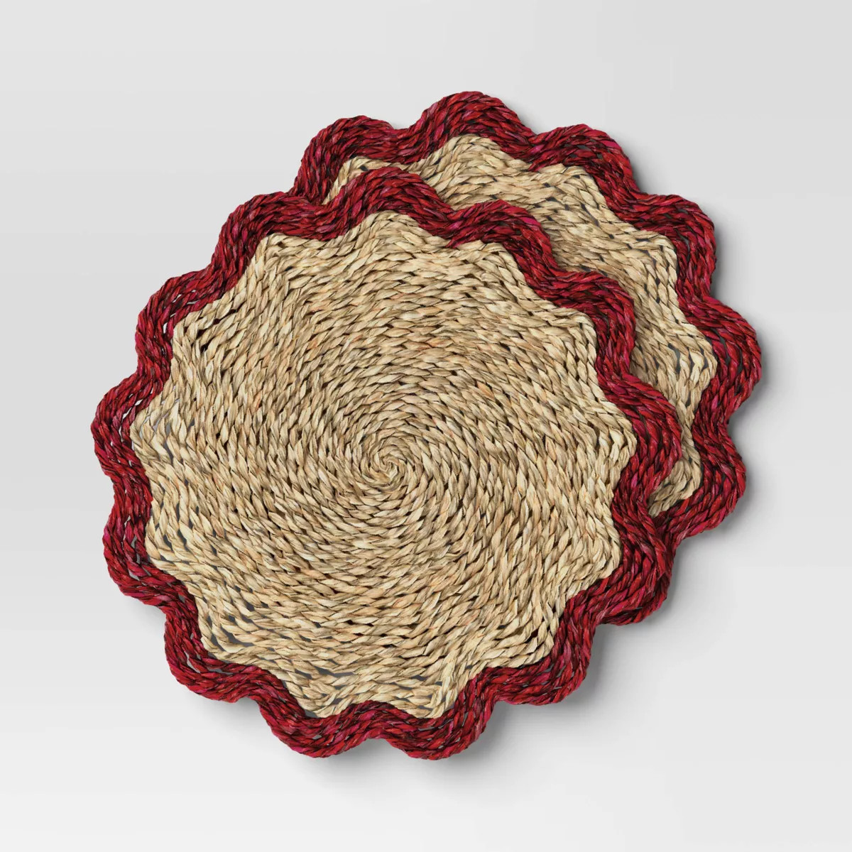 2pk Woven Seagrass Charger Copper Border - Threshold™ | Target