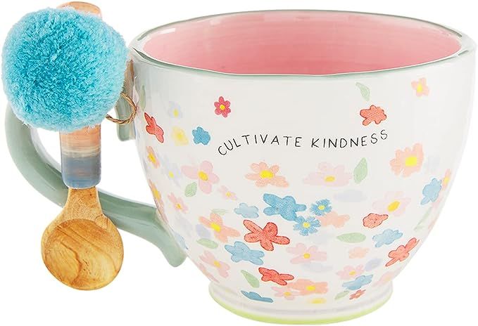 Mud Pie Latte Mug Set, Cultivate Kind, mug 16 oz | spoon 3.75" | Amazon (US)