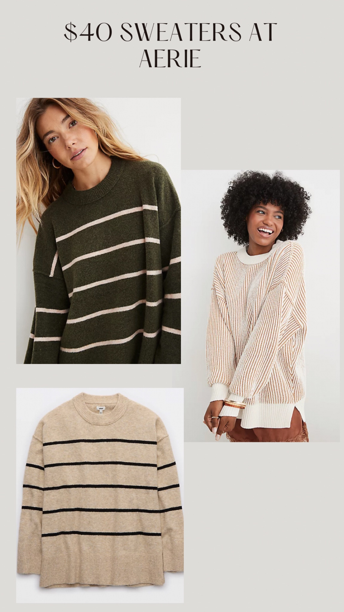 Sweater sale at Aerie! $40! Sizes going quick! 

#LTKfindsunder50 #LTKSeasonal #LTKsalealert