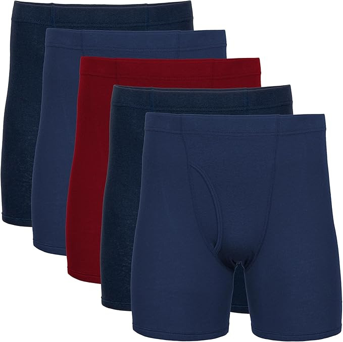 Gildan Men's Underwear Covered Waistband Boxer Briefs, Multipack | Amazon (US)
