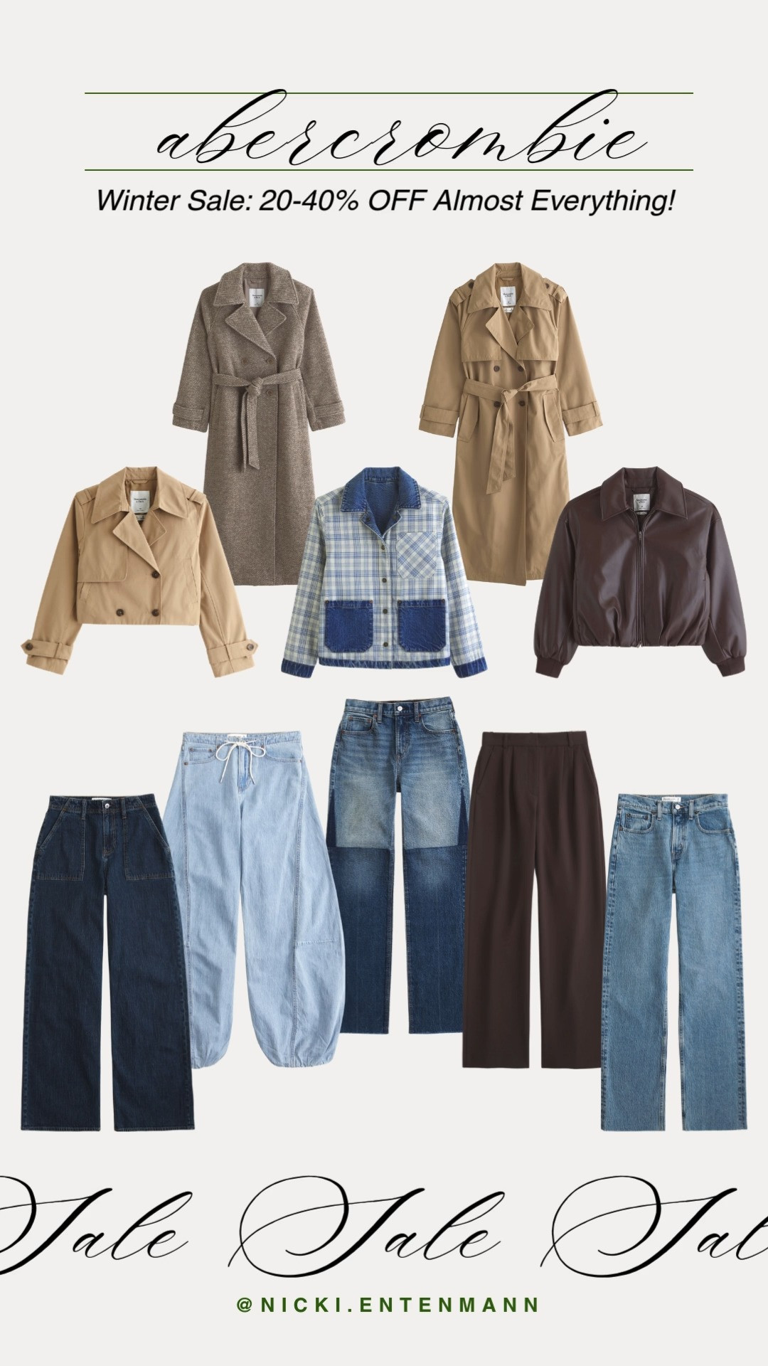Cold days feel brighter when Abercrombie’s Winter Sale drops 20-40% OFF almost everything, turning cozy style into cheerful steals worth celebrating. #AbercrombieSale #WinterStyle #CozyLooks #WardrobeUpdate #FashionDeals #OOTDInspo #SmartShopping #SeasonalStyle #AffordableFashion #StyleInspo
 

 #LTKootd #LTKSaleAlert #LTKFindsUnder100