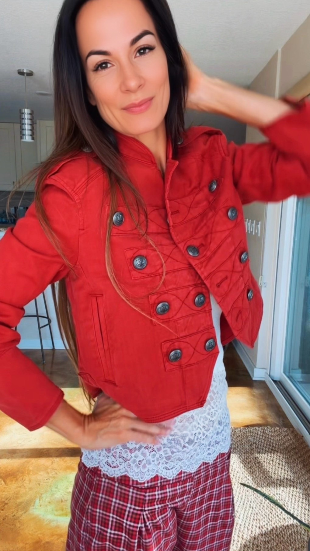 Apparently I’m in my rebellious prep-school era… and honestly, I’m not mad about it. ❤️‍🔥

Plaid pants, a little lace, a military-inspired jacket and the accessories that make the entire look feel just grown-up enough. It’s giving polished, playful and possibly sent to the principal’s office for a dress-code violation. 😎

#PlaidStyle #FallOutfitIdeas #MilitaryJacket #Over40Style #NicoleColee

#LTKootd #LTKdayinmylife #LTKgrwm