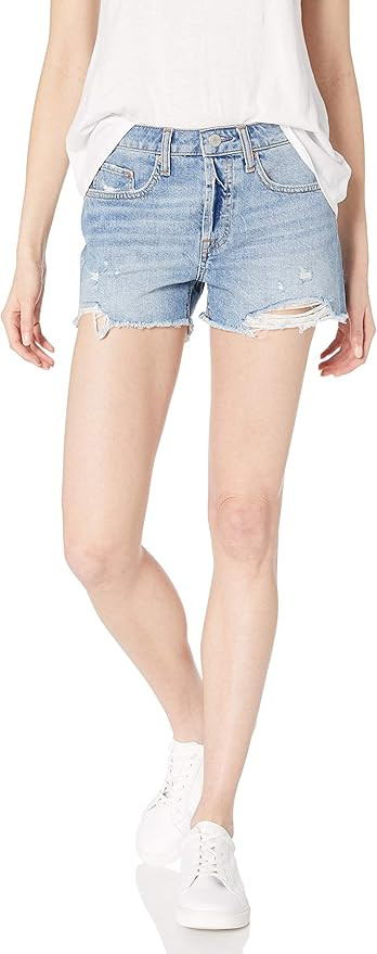 The Drop Women's Sasha Loose Fit High Rise Button-Fly Cutoff Denim Short Shorts | Amazon (US)