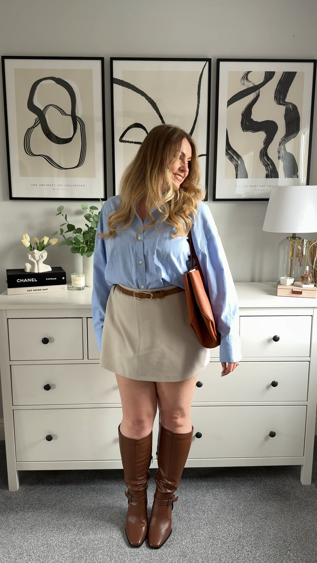 Recreating Rachel Green’s iconic look as a UK size 12/14 🩵🫶🏻🍂👢🧸