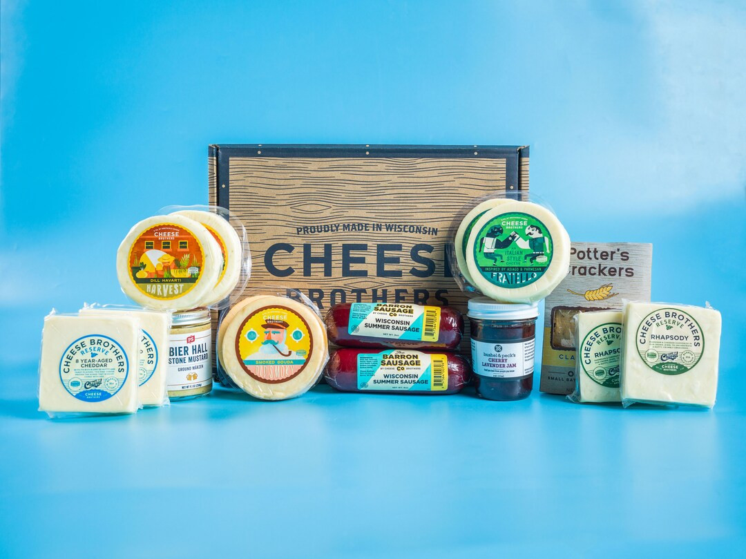 Cheese Bros. Deluxe Charcuterie Gift Box Fresh From Wisconsin Includes Goudas, Jams, Summer Sausa... | Etsy (US)