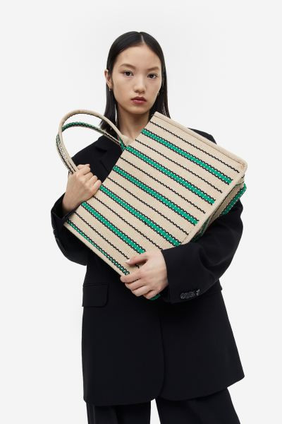 Jacquard-weave Handbag | H&M (US + CA)