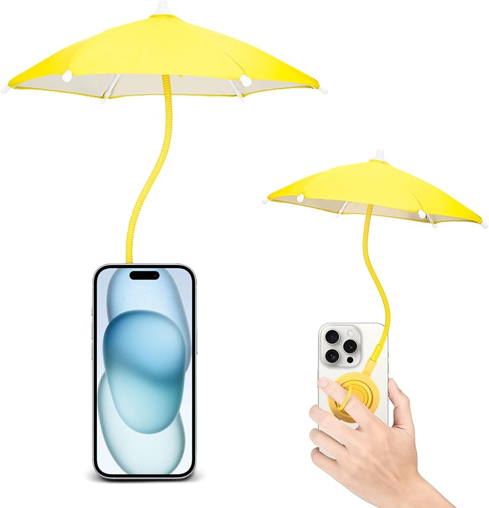 Magnetic Cell Phone Umbrella for Sun,Universal Cute Phone Sunshade Shield Cover with 360°Adjusta... | Amazon (US)