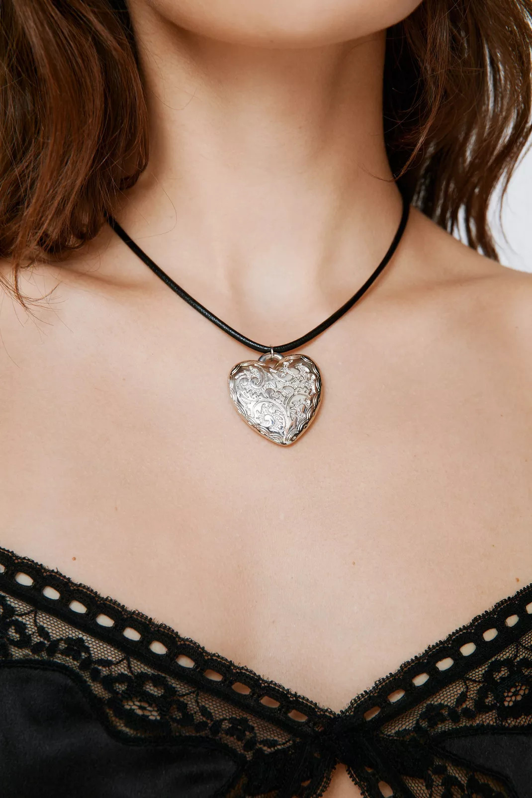 Pad Lock Heart Rope Necklace | Nasty Gal (US)
