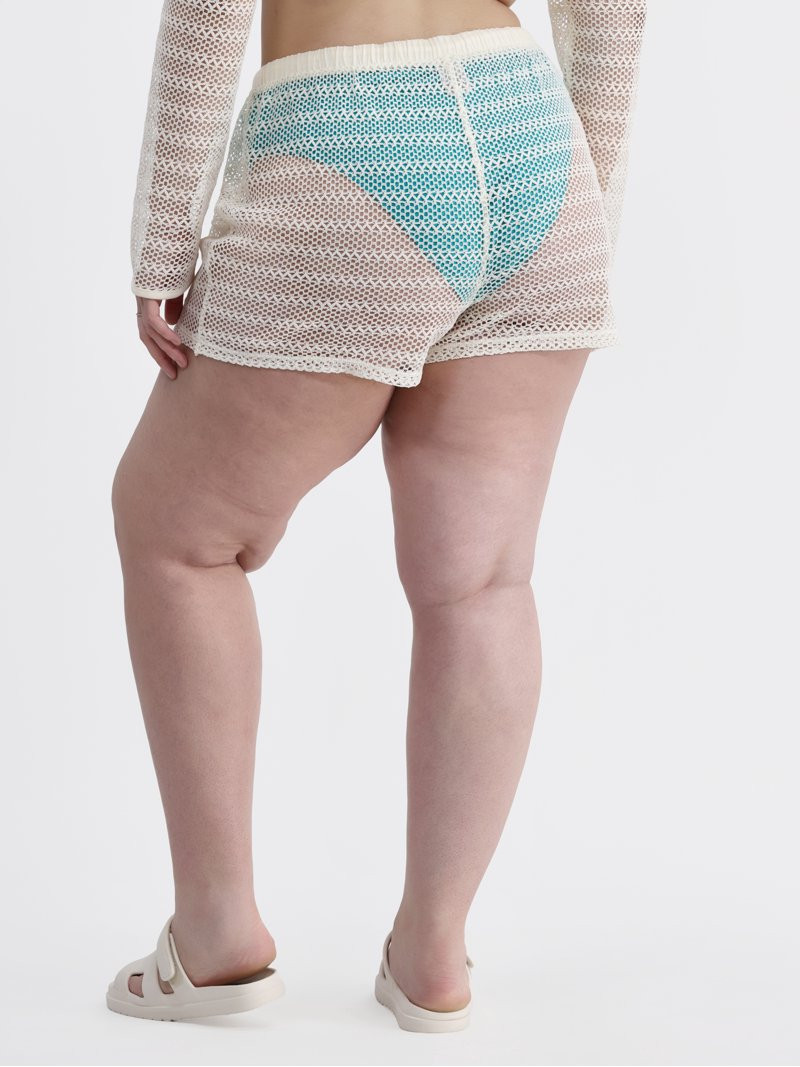 No Boundaries Crochet Coverup Shorts, Women's | Walmart (US)