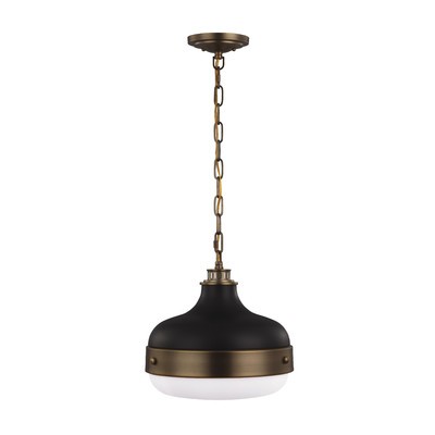 Cadence 2-Light Bowl Pendant Finish: Dark Antique Brass / Matte Black | Wayfair North America