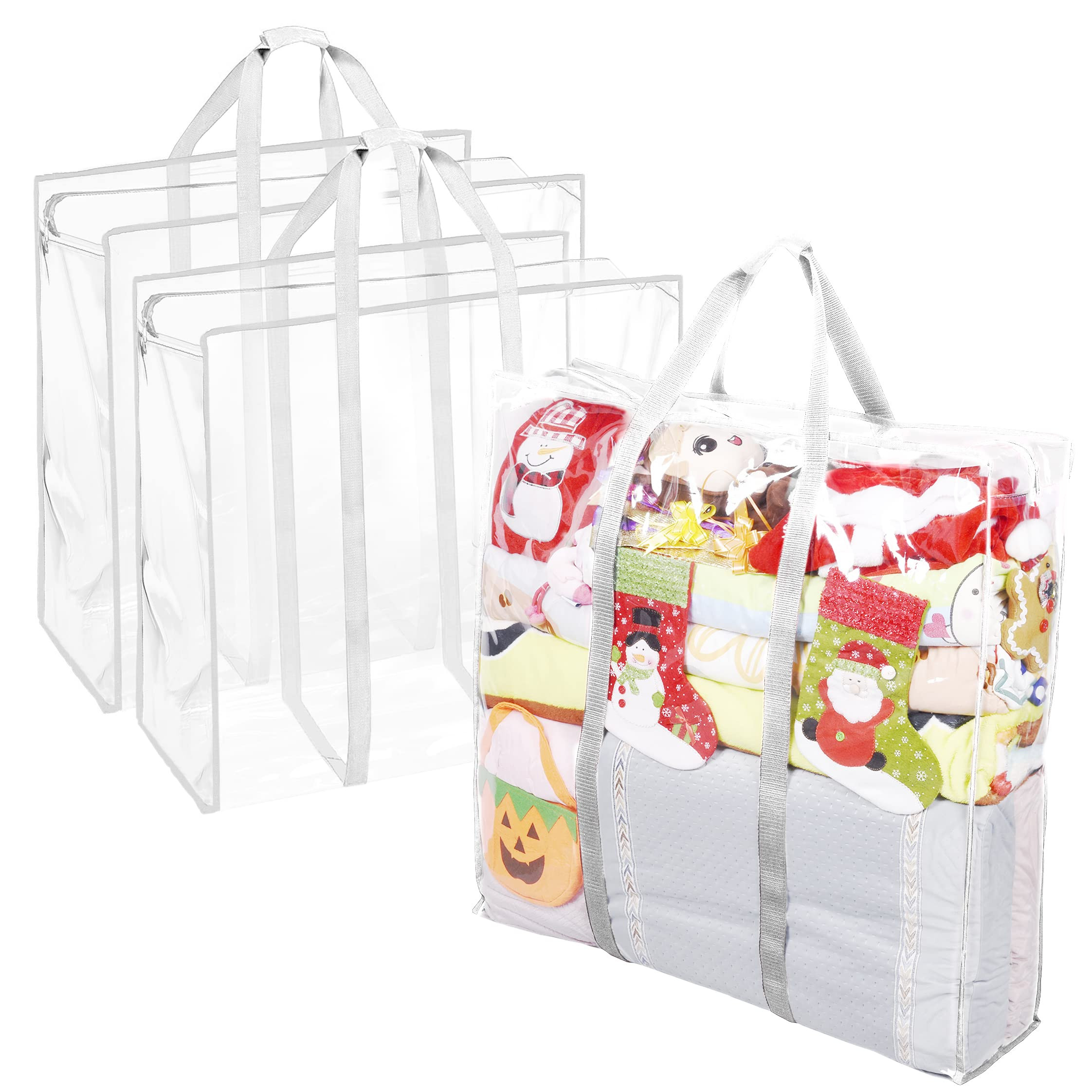 ProPik Clear Storage Bag Gift Wrap Clothes Organizer Big Zippered Christmas Decorations Storage V... | Amazon (US)