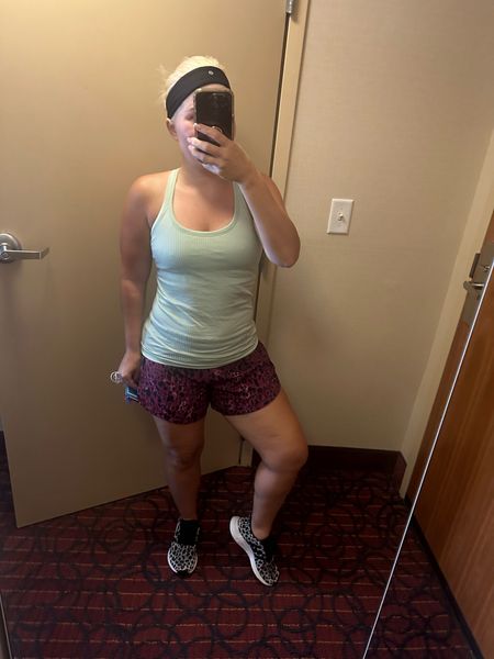 Ready to work out! Love these shorts and this top! They hold everything in, but I am still able to move.

#LTKmidsize #LTKfindsunder100 #LTKfitness