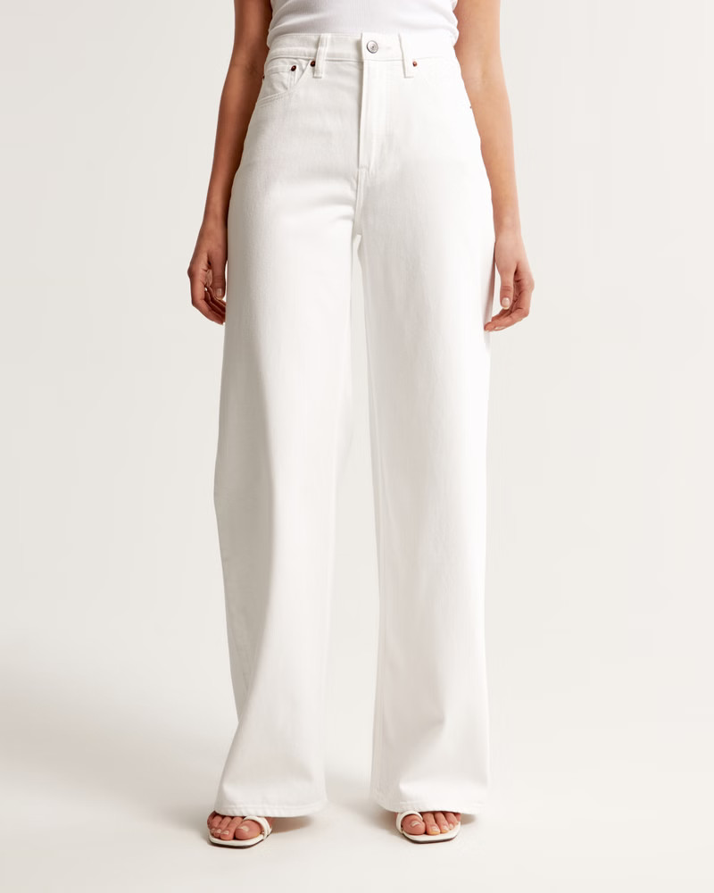 Women's High Rise Wide Leg Jean | Women's Bottoms | Abercrombie.com | Abercrombie & Fitch (US)