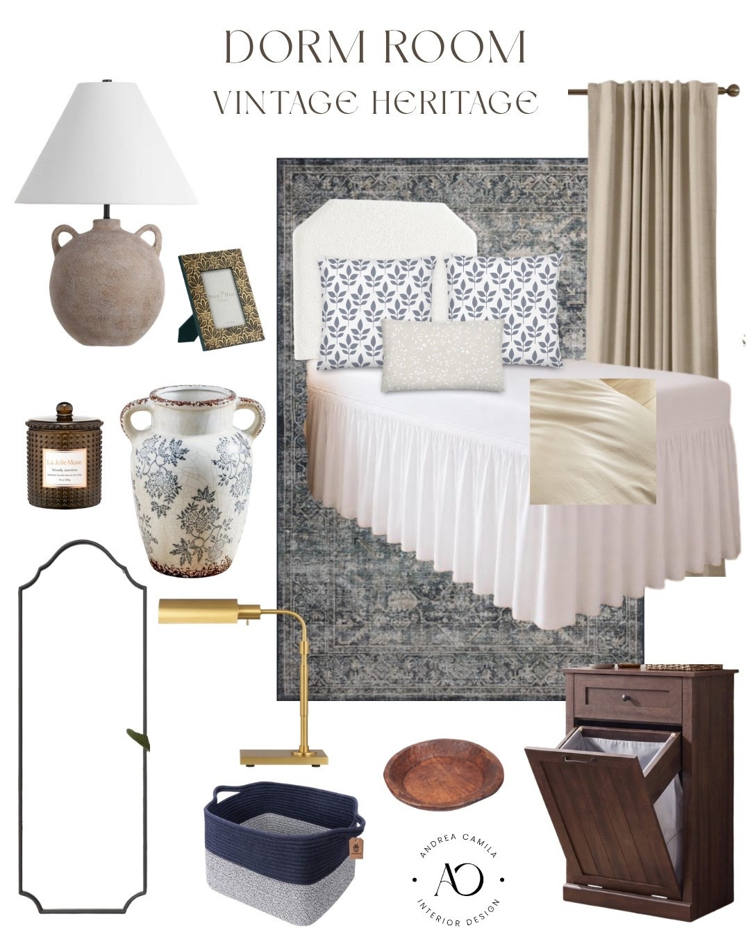 Affordable dorm room decor. Vintage interior design style. Washable rug. Vintage vase. Tilt towel laundry hamper cabinet with drawer for bathroom. Full length leaning mirror. Handmade wood decorative bowl. Leather embossed picture frame. Ceramic table lamp. Arch desk lamp. Jasmine scented candle soy wax. Dorm headboard with legs. Cotton linen feel cover set duvet. Woven storage basket for shelves. Dorm bed skirt, twin XL with split corners college room, essentials linen, textured blackout curtains. ￼

#LTKSeasonal #LTKHome #LTKSaleAlert
