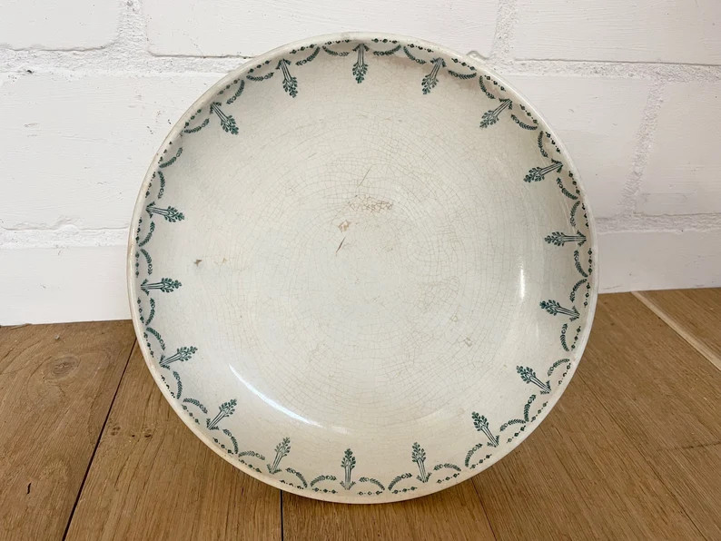 Antique French ironstone footed fruit compote- antique white ceramic compotier- footed fruit comp... | Etsy (UK)