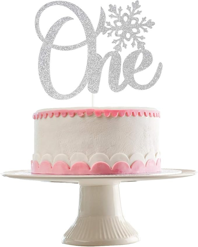One Snowflake Cake Topper- Winter Onederland Cake Topper, Winter Onederland 1st Birthday Decorati... | Amazon (US)