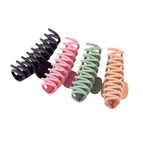 Large Hair Claw Clips for Thick Hair 4 PCS, Strong Hold Perfect for Women, Barrettes for Long Hai... | Amazon (US)