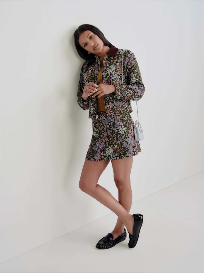 Free Assembly Women's and Women's Plus Cropped Jacquard Utility Jacket, Sizes XS-4X | Walmart (US)
