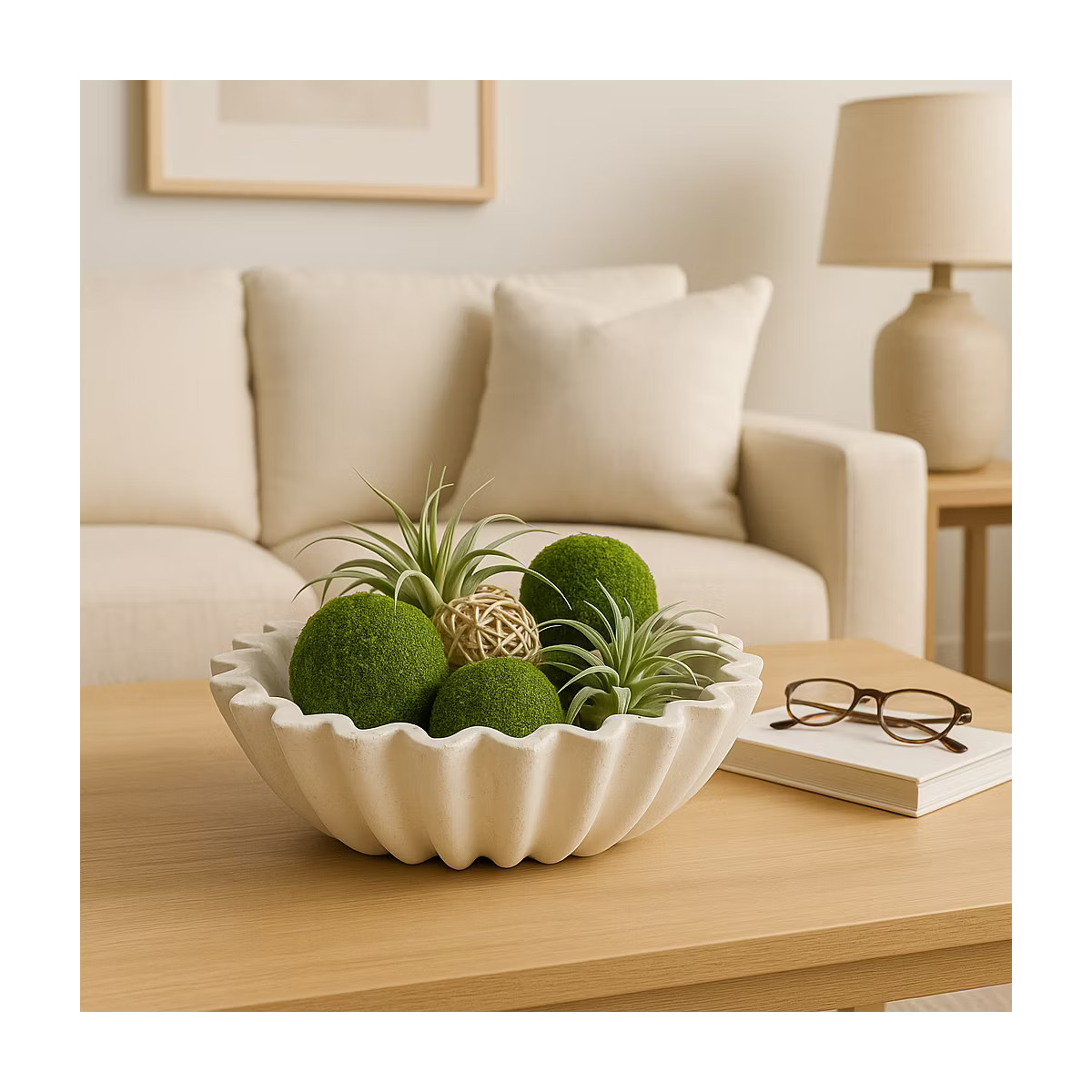 Decorative Fluted Bowl for Coffee Table - Modern Centerpiece Table Decorations and Console Bowl f... | Target