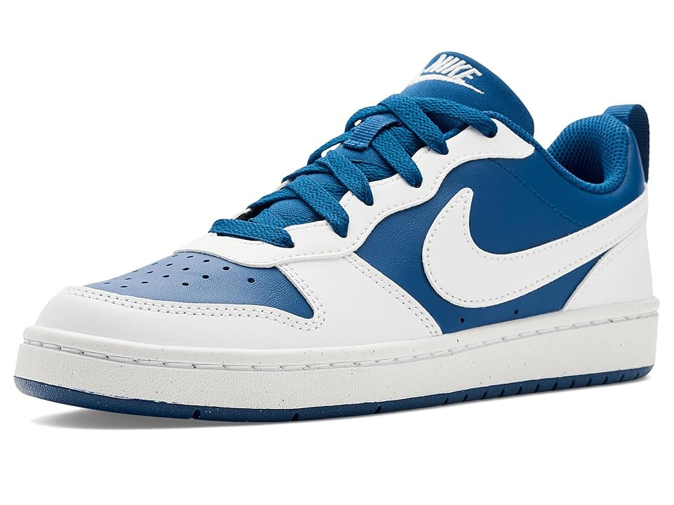 Nike Kids Court Borough Low Recraft (Big Kid) Kid's Shoes Court Blue/White/White: 5.5 Big Kid M, Leather/Synthetic | Zappos