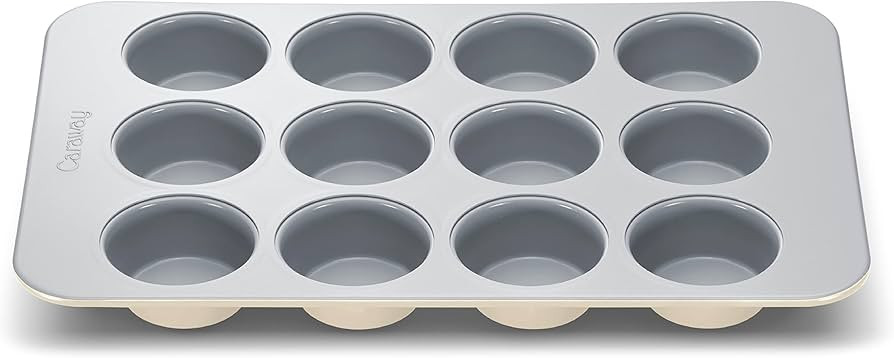 Caraway Non-Stick Ceramic 12-Cup Muffin Pan - Naturally Slick Ceramic Coating - Non-Toxic, PTFE &... | Amazon (US)