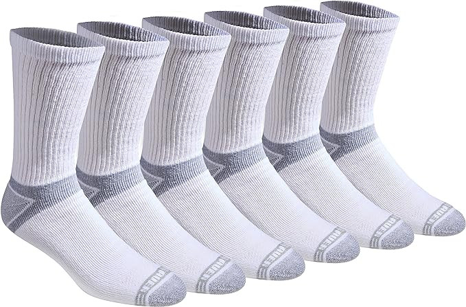 Eddie Bauer mens Dura Dri Moisture Control Crew Socks, 6 Or 12 Pairs | Amazon (US)