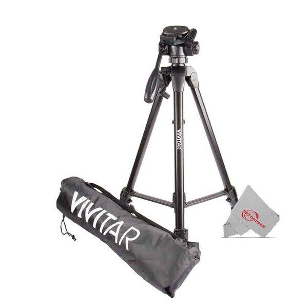 Vivitar 62" Tripod High Quality 8lb Capacity 3-Way Fluid Pan Head Quick Release Bubble Level | Bed Bath & Beyond