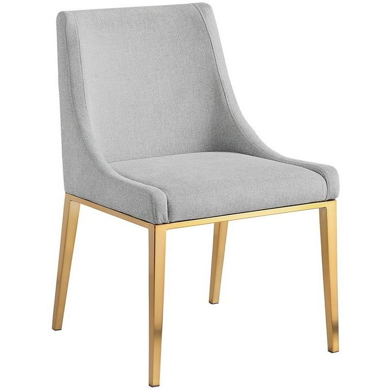 Meridian Furniture Haines Grey Linen Textured Fabric Dining Chair | Walmart (US)