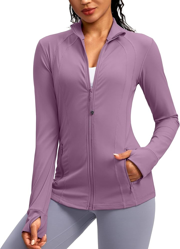 G Gradual Chaquetas de entrenamiento con cremallera y bolsillos para mujer, chaqueta suave de alg... | Amazon (US)