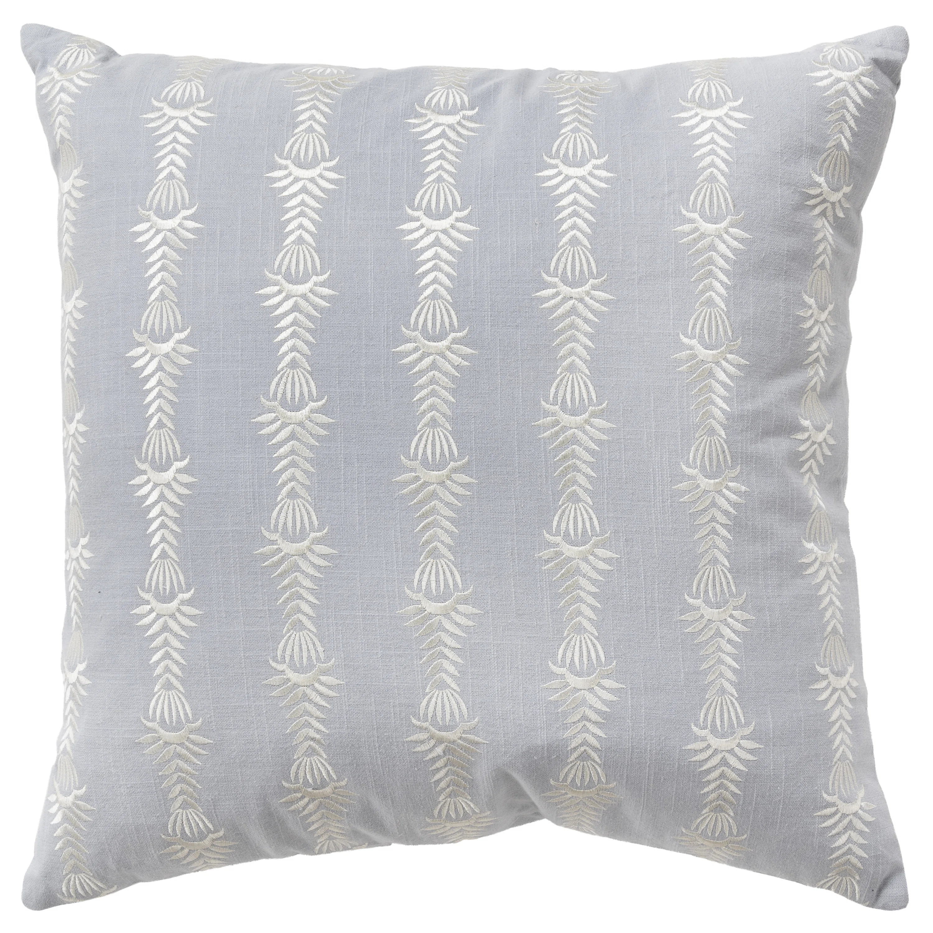 Tasha Embroidered Cotton Throw Pillow | Birch Lane